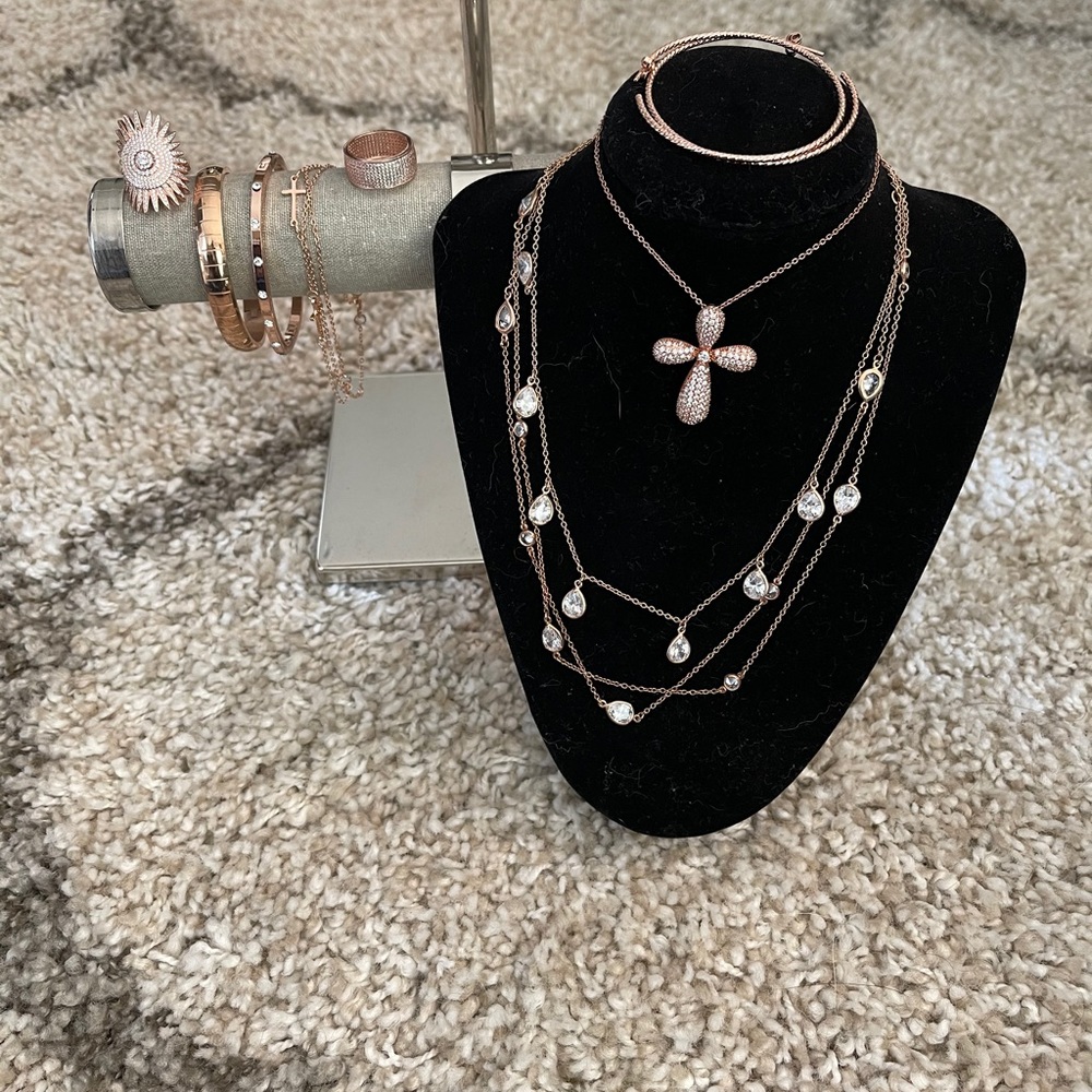 Bundle of Rose Gold Tone Jewelry